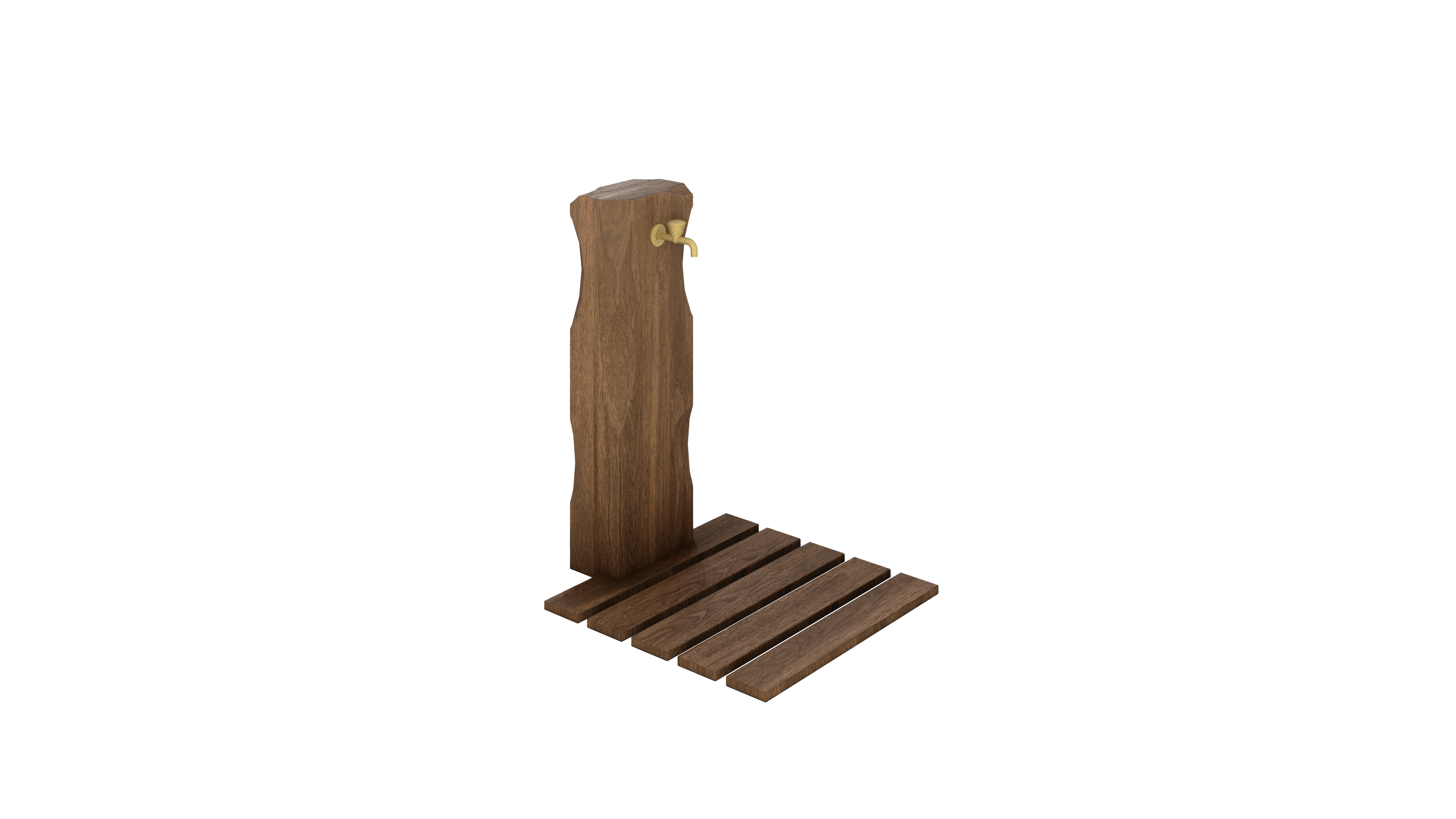 Wood Foot Shower