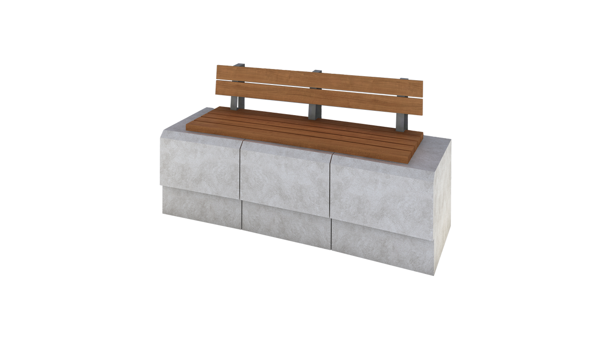 Three Blocks In/Out Bench