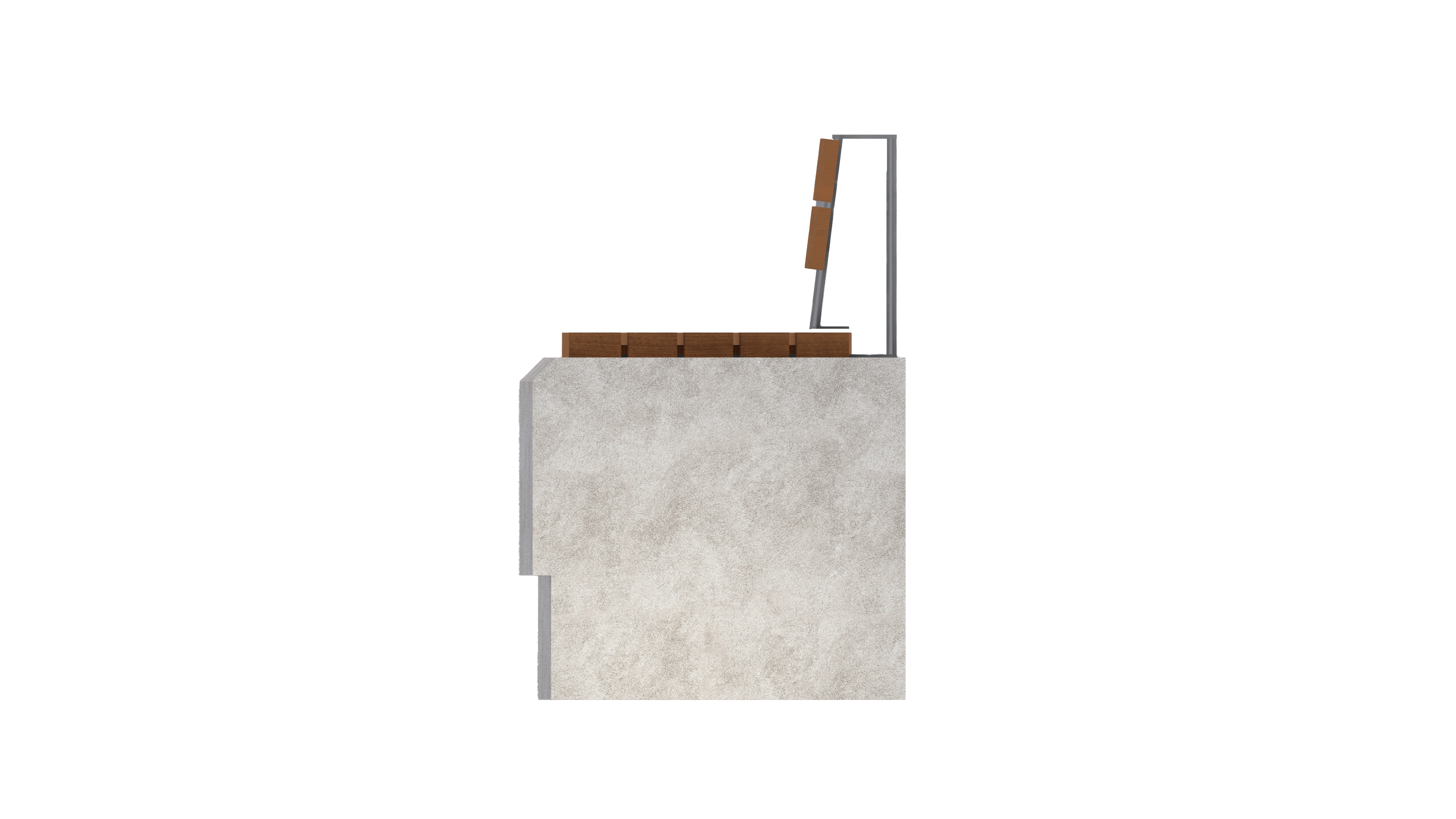 Three Blocks In/Out Bench